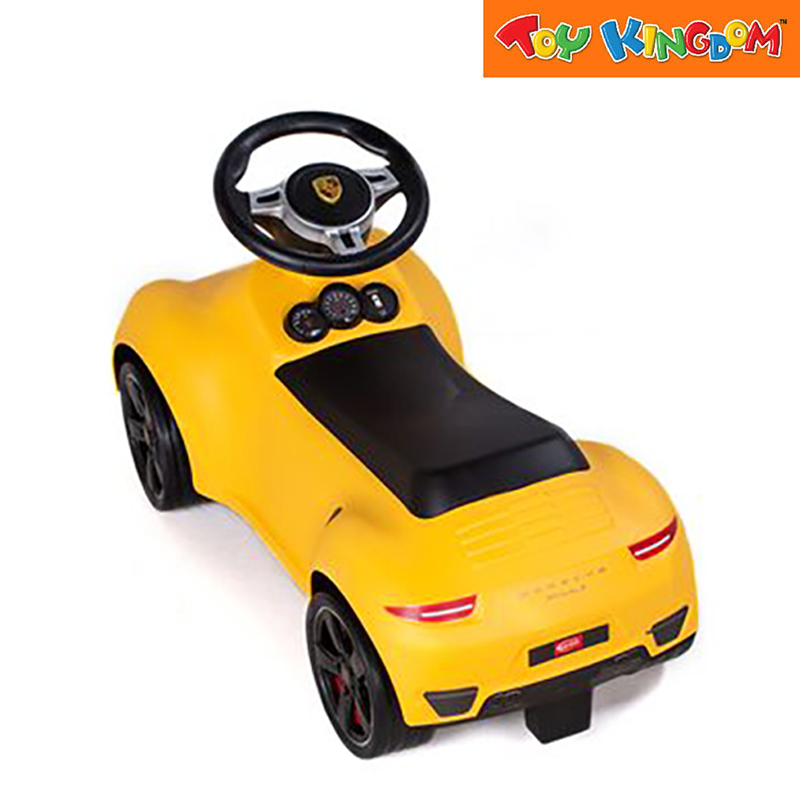 Rastar Porsche 911 Yellow Foot to Floor Ride-on