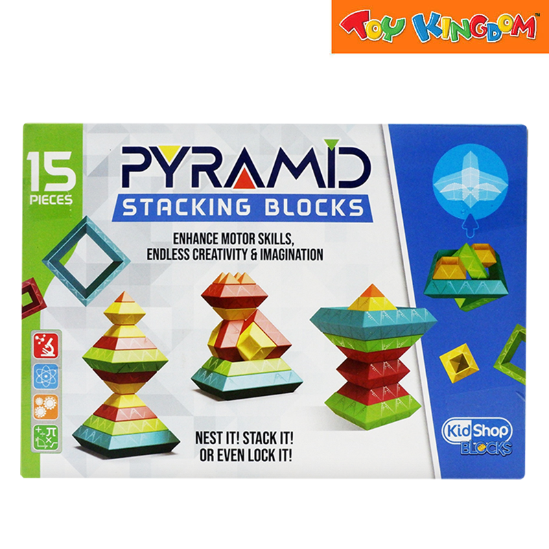 KidShop Blocks 15pcs Pyramid Stacking Blocks – Toy Kingdom