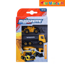 Majorette Volvo Construction 3 Pieces Set Die-cast Metal Vehicles