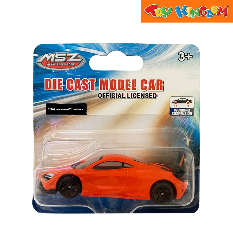 MSZ Official Licensed Die-cast Model Car - Mclaren 765LT Orange