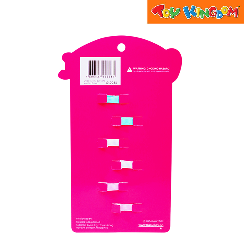 Glamfetti Unicorn Mini Duck Clip 6pcs Set Hair accesorries