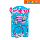 Glamfetti Flower Power Hair Clip and Hair Tie 4pcs Set Hair accesorries
