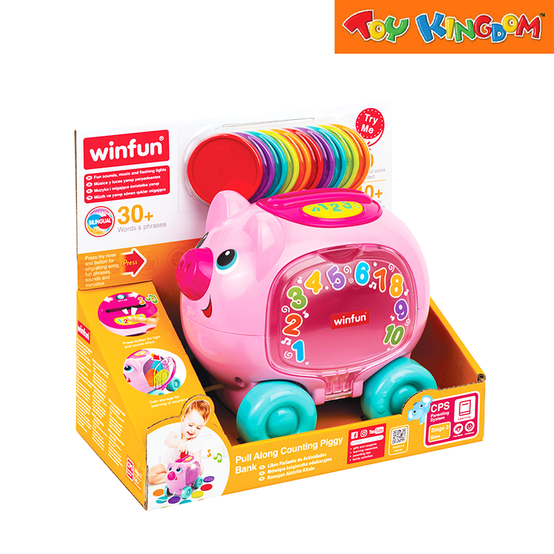 WinFun Pull Along Counting Piggy Bank
