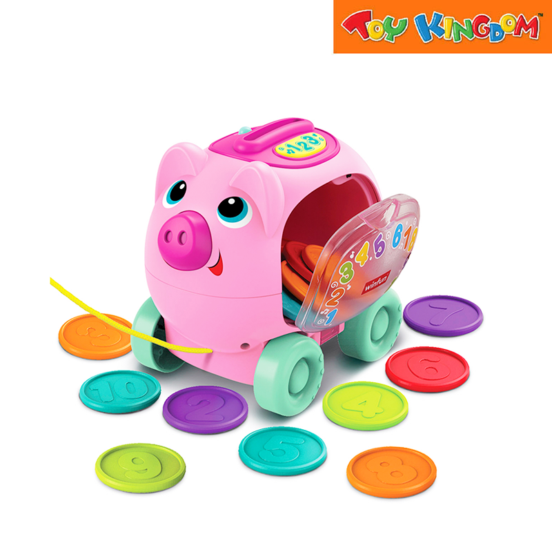 WinFun Pull Along Counting Piggy Bank