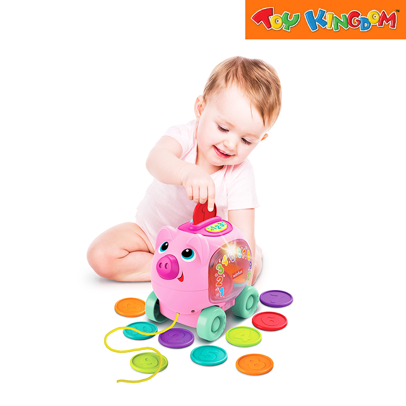 WinFun Pull Along Counting Piggy Bank