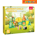 Kebo Magnetic Tiles Parent - Child Animals 32pcs