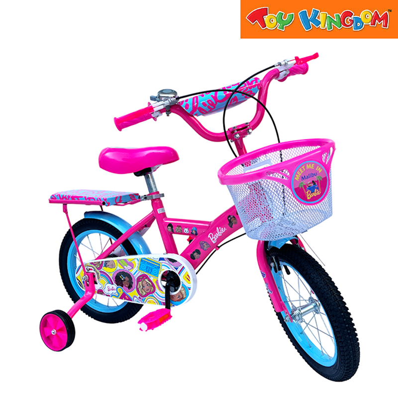 Barbie 14 inch Bike with Basket Toy Kingdom - Main Image