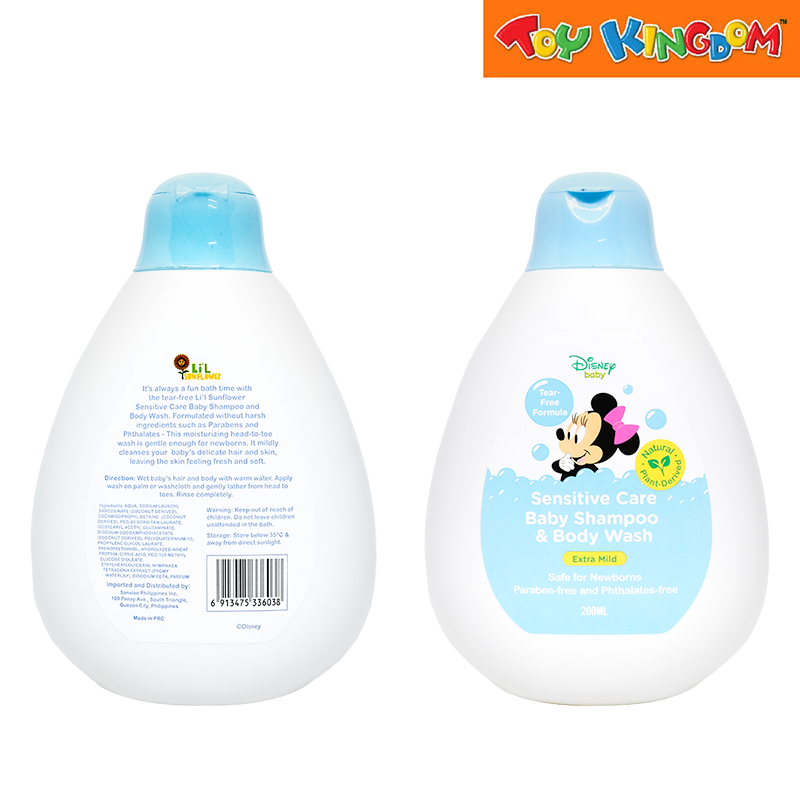 Totsafe Lil Sunflower Disney Newborn Sensitive Care Shampoo and Wash 200ml