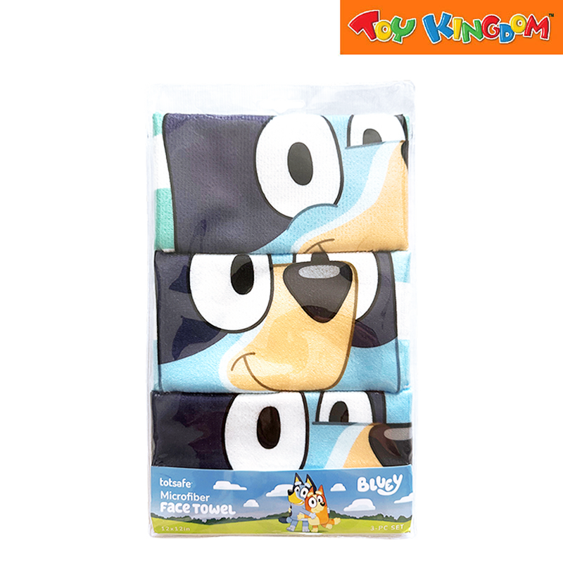 Totsafe Bluey Core Microfiber Face Towel Set (3 pcs)