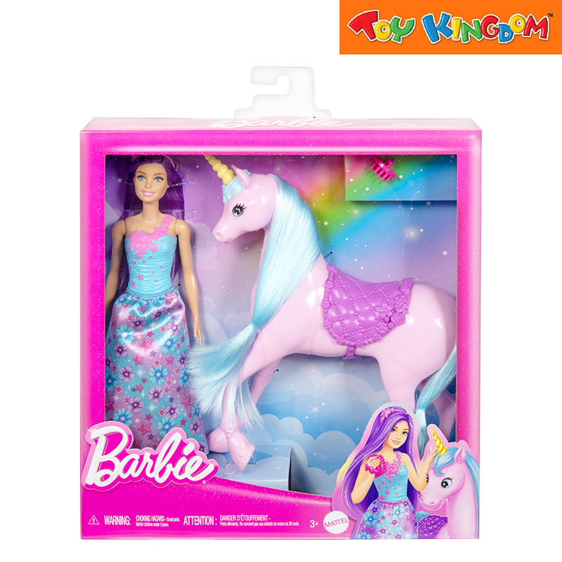 Barbie Doll & Fantasy Unicorn Set