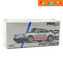 Pop Race Porsche Singer 964 Silver 1:64 Car Model