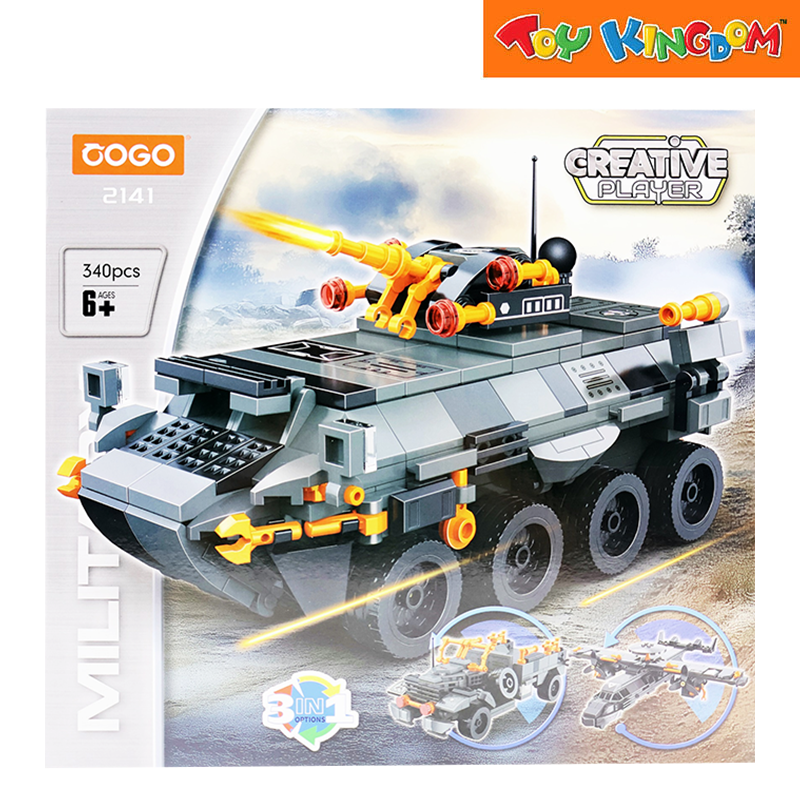 Cogo Blocks 340pcs Military Tank