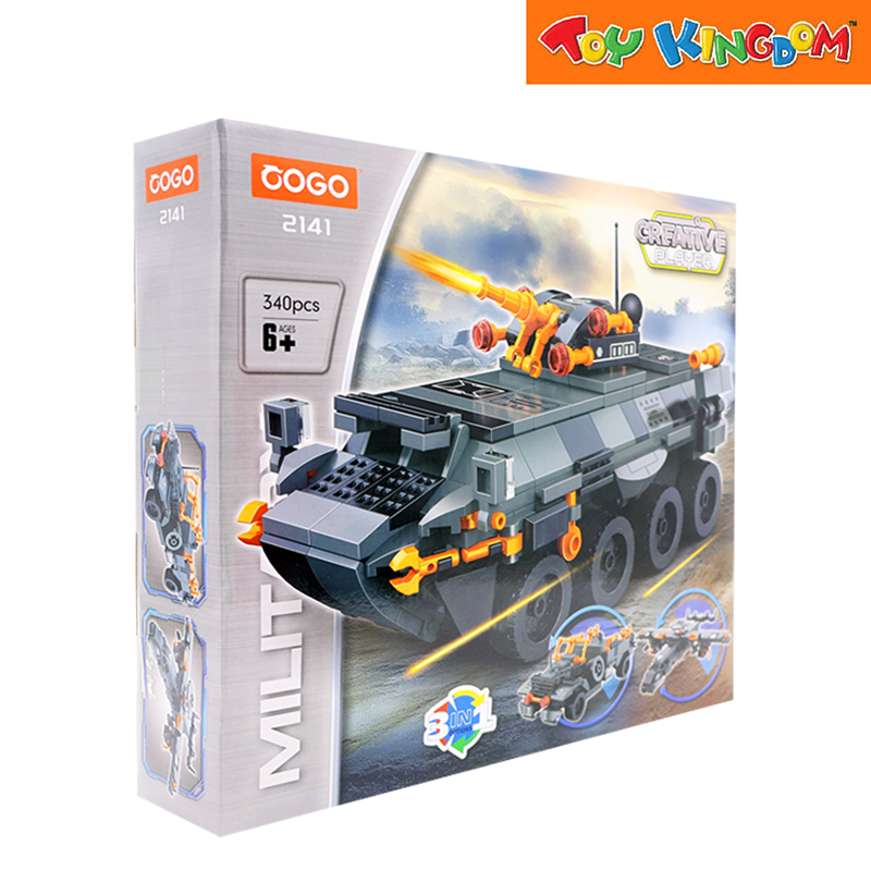 Cogo Blocks 340pcs Military Tank
