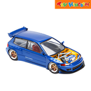 Pop Race Honda Pandem Civic EG6 With Open Hood 1:64 Car Model