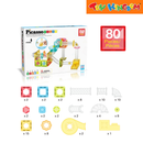 PicassoTiles 80-Piece Mini Diamond Magnetic Marble Run Set