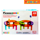 Picasso Tiles 40-Piece Mini Diamond Magnetic Tile Race Track Set