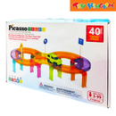 Picasso Tiles 40-Piece Mini Diamond Magnetic Tile Race Track Set