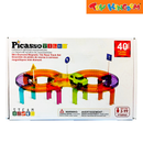 Picasso Tiles 40-Piece Mini Diamond Magnetic Tile Race Track Set