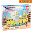 Picasso Tiles 26-Piece Magnetic Tile Construction Set with 8 Vehicles