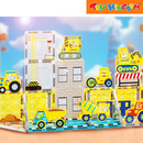 Picasso Tiles 26-Piece Magnetic Tile Construction Set with 8 Vehicles