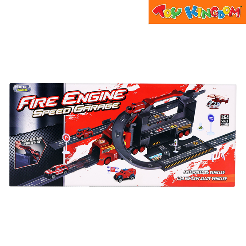 Dream Machine Fire Engine Speed Garage Toy Set – Toy Kingdom