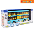 Dream Machine Friction-powered Toy City Bus with Lights and Sounds