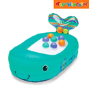 Infantino Topsy Turvy - Whale Bubble Ball Inflatable Bath Tub Teal