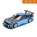 Pop Race Mazda RX7 RE-Amemiya Widebody Blue Chrome 1:64 Car Model