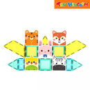 Kebo 62-Piece Wonderful Zoo Magnetic Tiles Building Set