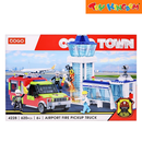 COGO Town: Airport Fire Pickup Truck Building Block Set