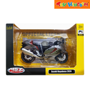 MSZ 1:18 Scale 2024 Suzuki Hayabusa Silver Motorcycle Die-cast Model