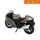 MSZ 1:18 Scale 2024 Suzuki Hayabusa Silver Motorcycle Die-cast Model