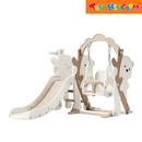 Hobby Tree White Coffee Bear 3-in-1 Slide With Swing