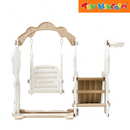 Hobby Tree White Coffee Bear 3-in-1 Slide With Swing