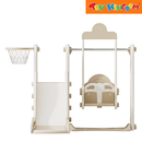 Hobby Tree White Coffee 3-in-1 Slide With Swing Bar