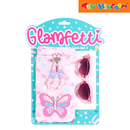 Glamfetti Pink Sunglasses with Butterfly Pouch Set
