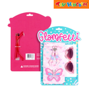 Glamfetti Pink Sunglasses with Butterfly Pouch Set