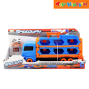 Dream Machine Speedway Transporter Mega Hauler Truck with Foldable Race Track