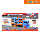 Dream Machine Speedway Transporter Mega Hauler Truck with Foldable Race Track
