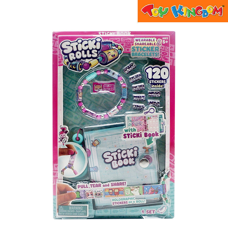 Sticki Rolls Wearable Shareable Sticker Bracelet Sticki Book Kit