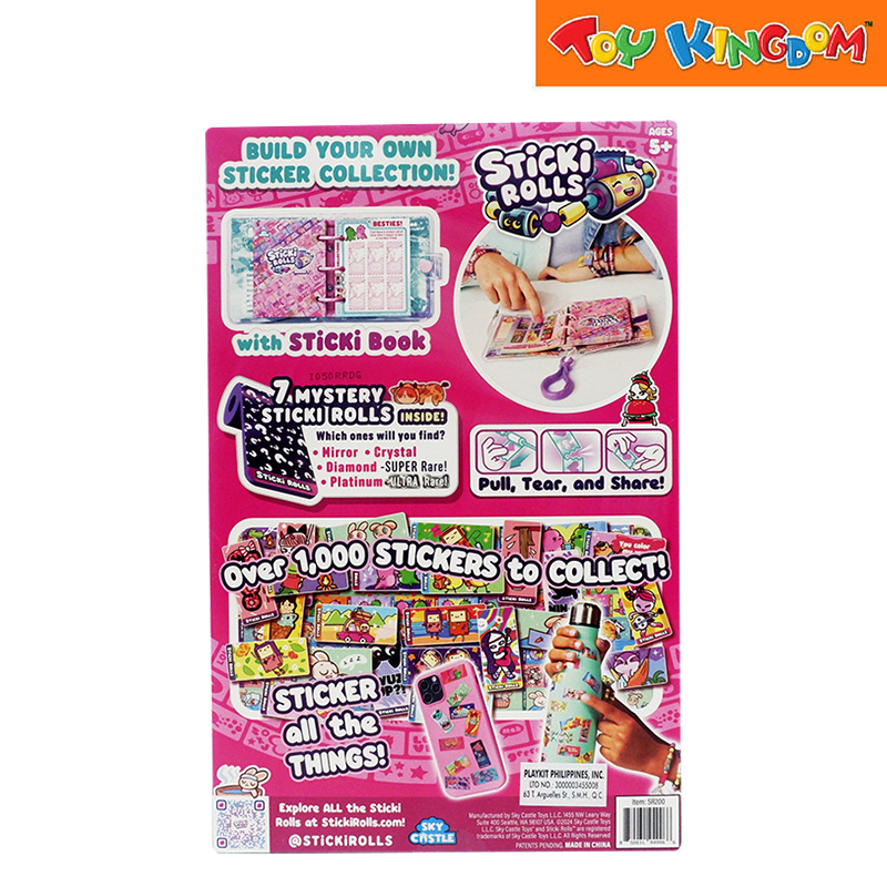 Sticki Rolls Wearable Shareable Sticker Bracelet Sticki Book Kit
