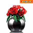 Sluban Pleyerid Flowers In Plated Vase Building Blocks