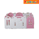 Pink Foldable Play Center Yard with Mat