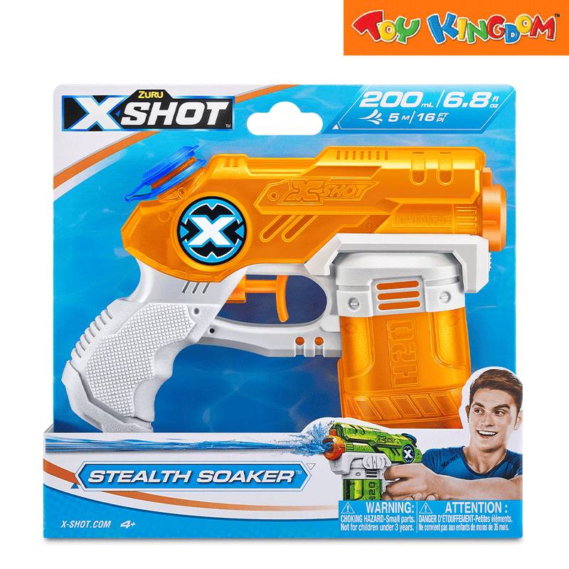 X-SHOT Stealth Soaker Orange and White Blaster Toy