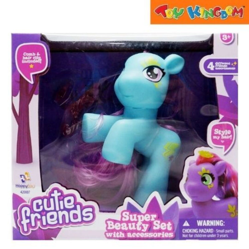 Happy Line Cutie Friends Blue Pony Super Beauty Set With Accessories