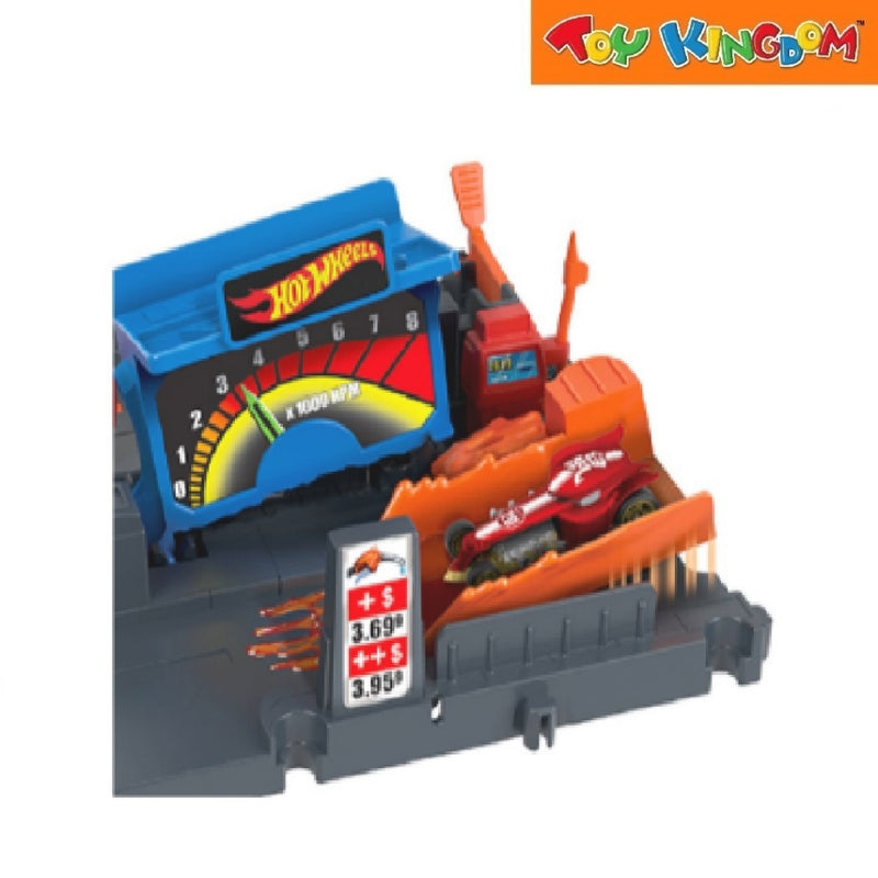 Hot Wheels Fuel Station Shift City Entry Price Track Playset