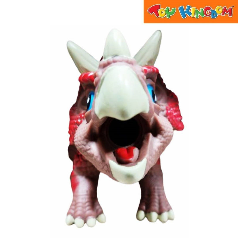 Stomp and Chomp Triceratops Brown Dino Figure