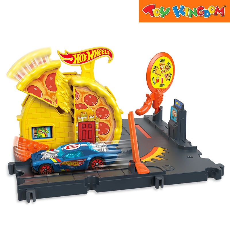 Hot Wheels Speedy Pizza Pick-Up City Entry Price Track Playset