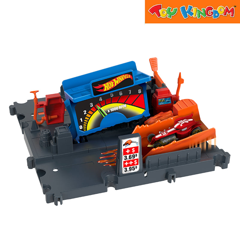 Hot Wheels Fuel Station Shift City Entry Price Track Playset