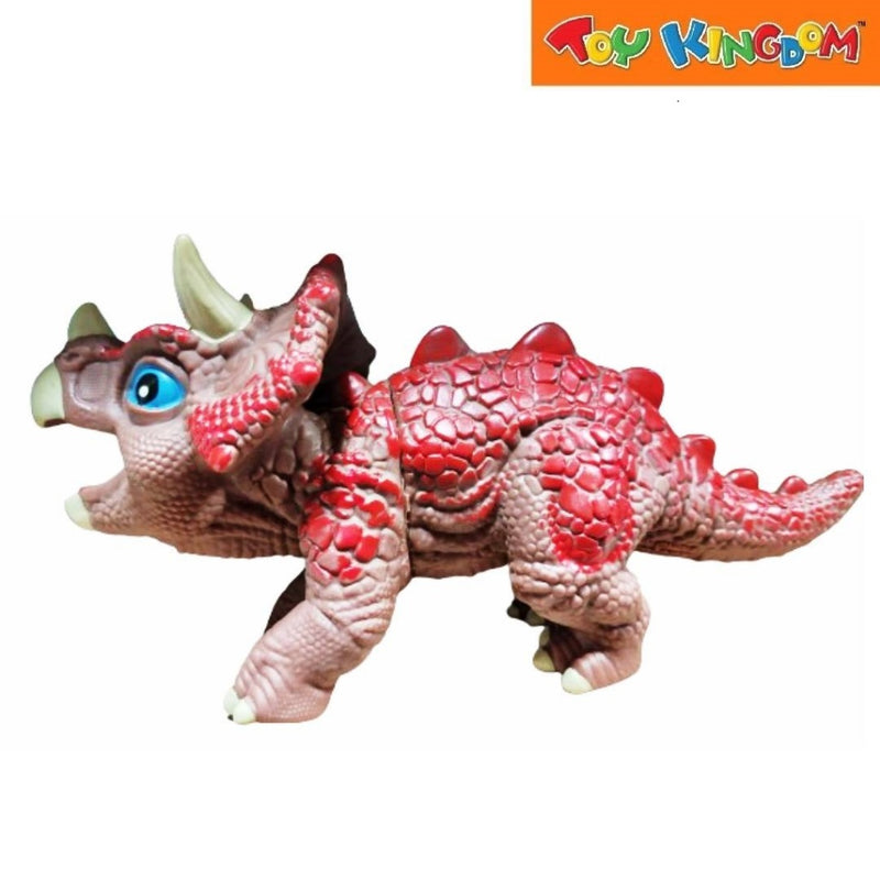 Stomp and Chomp Triceratops Brown Dino Figure